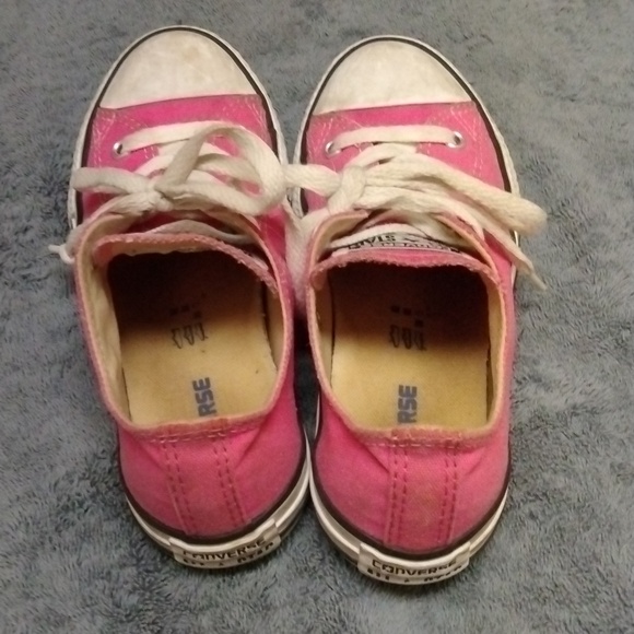 Converse All Star Classic Low Sneakers, Bubble Gum Pink/White, Youth US 2 - Picture 3 of 8